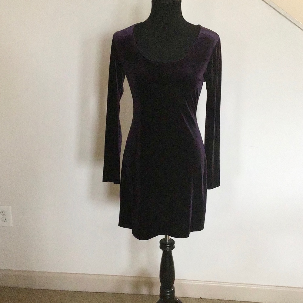 Velvet long sleeve dress